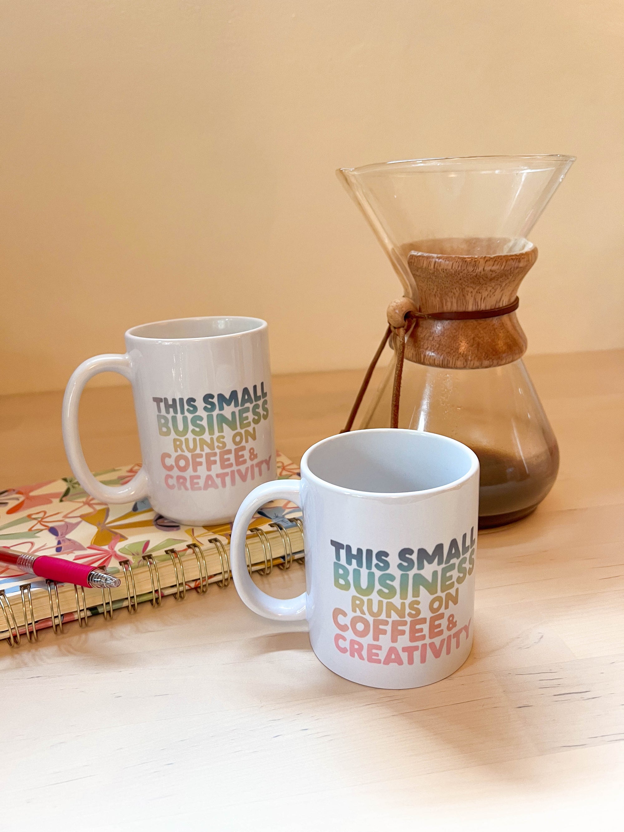 This Small Business Runs on Coffee & Creativity Mug