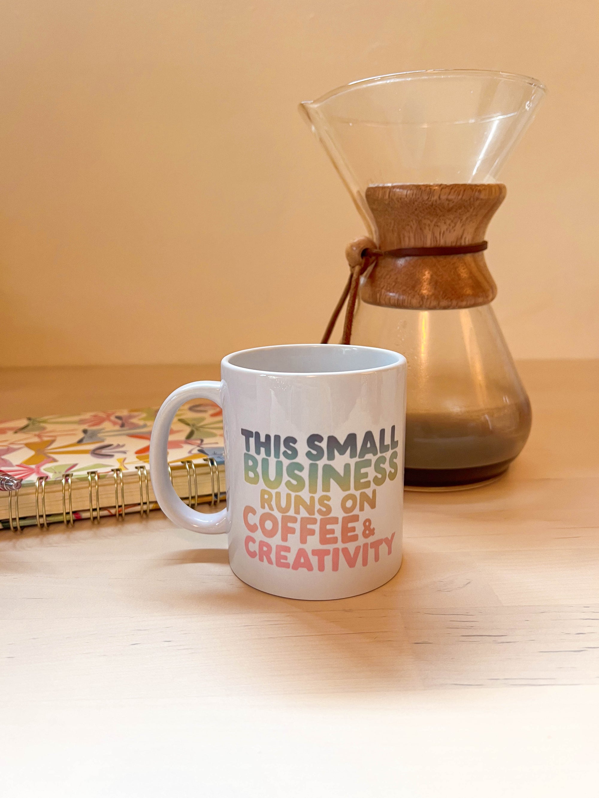 This Small Business Runs on Coffee & Creativity Mug