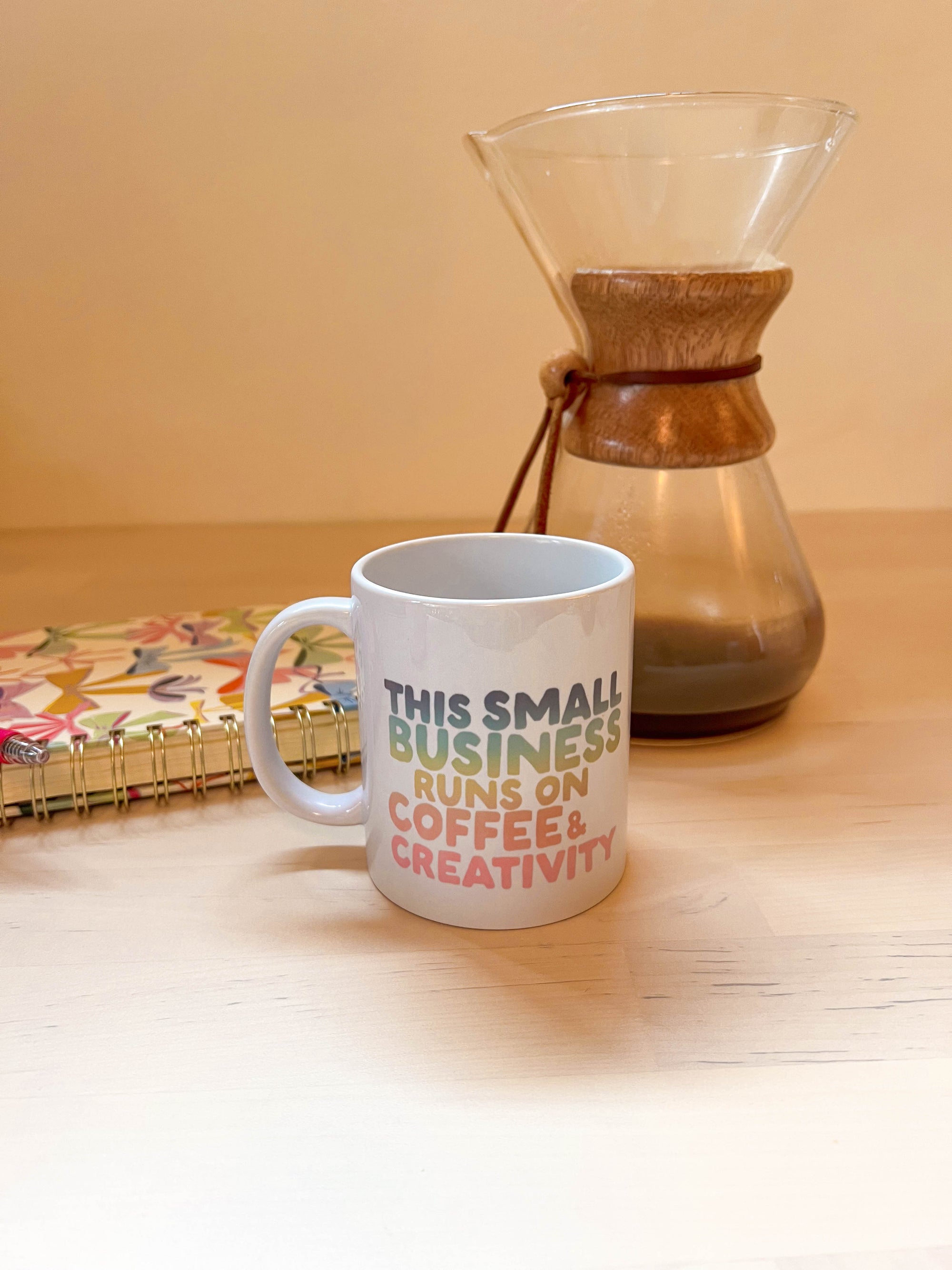 This Small Business Runs on Coffee & Creativity Mug