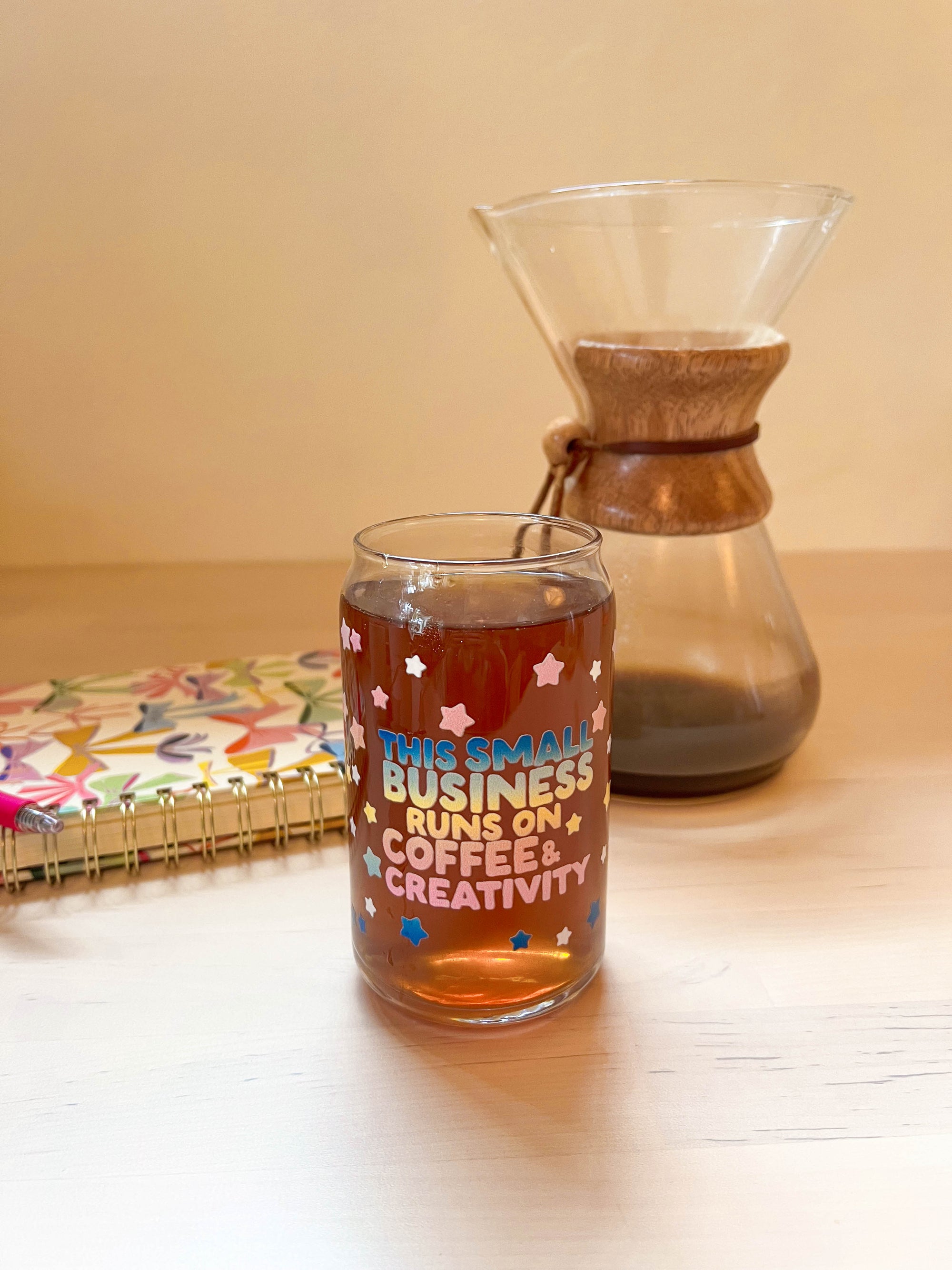 This Small Business Runs on Coffee & Creativity 16oz Cup