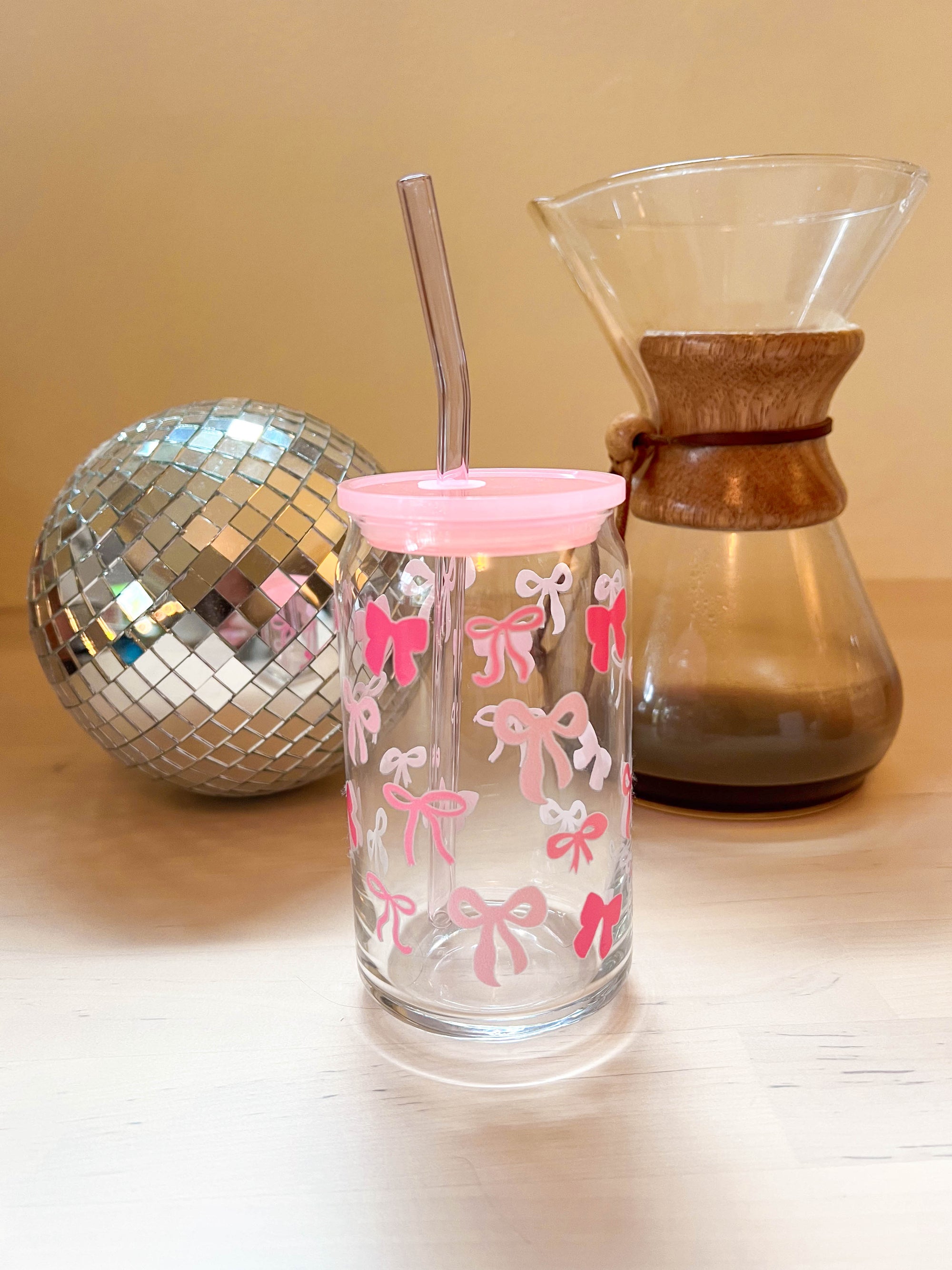 Pink Bow 16oz Cup