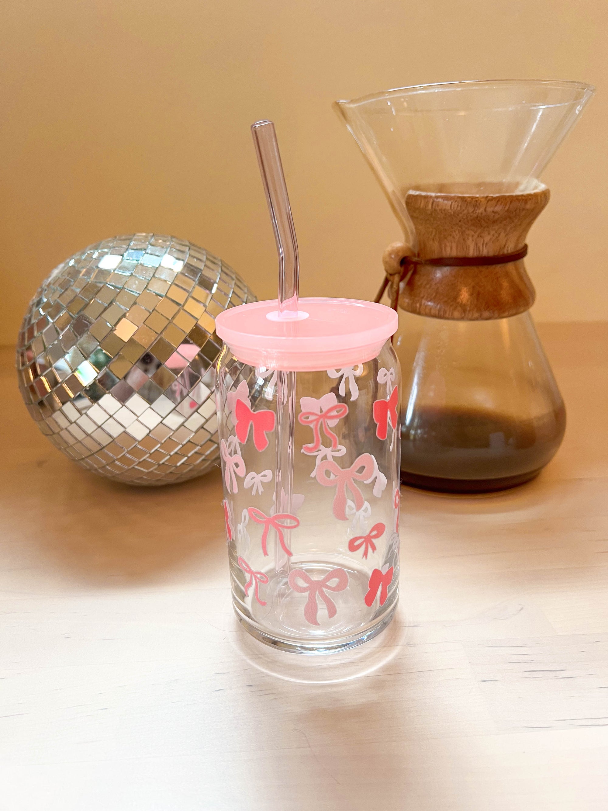 Pink Bow 16oz Cup