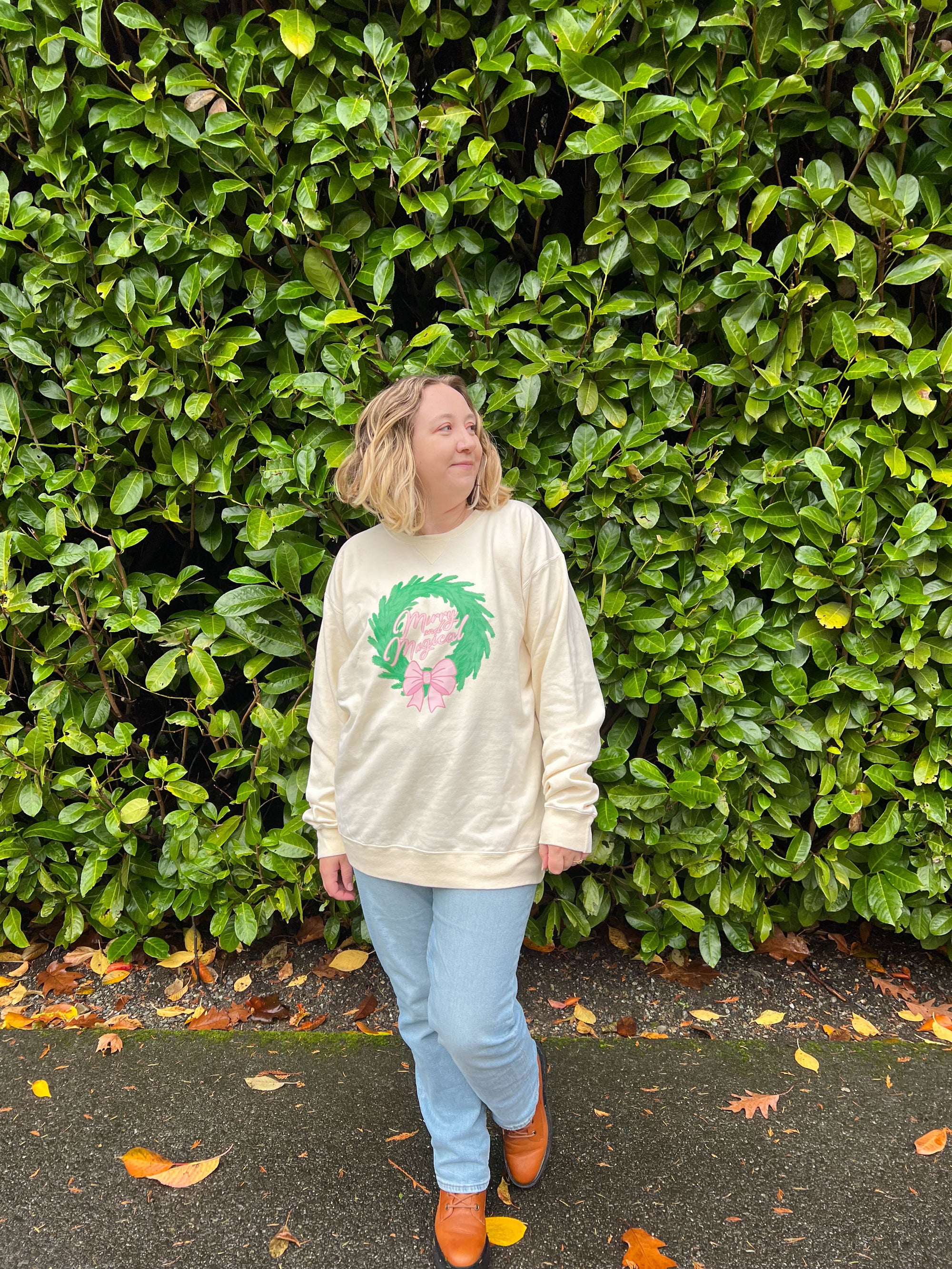 Merry and Magical Wreath Crewneck