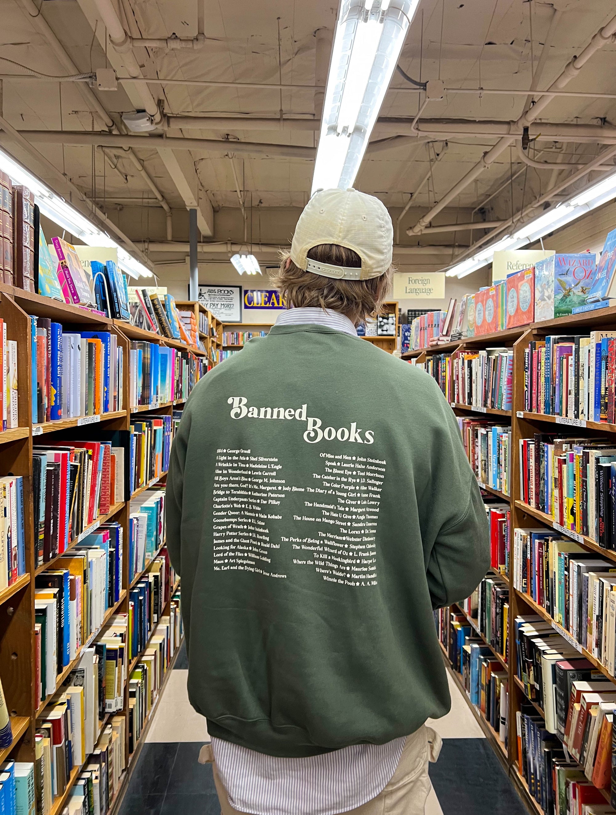 Evergreen Banned Book Lover Crewneck