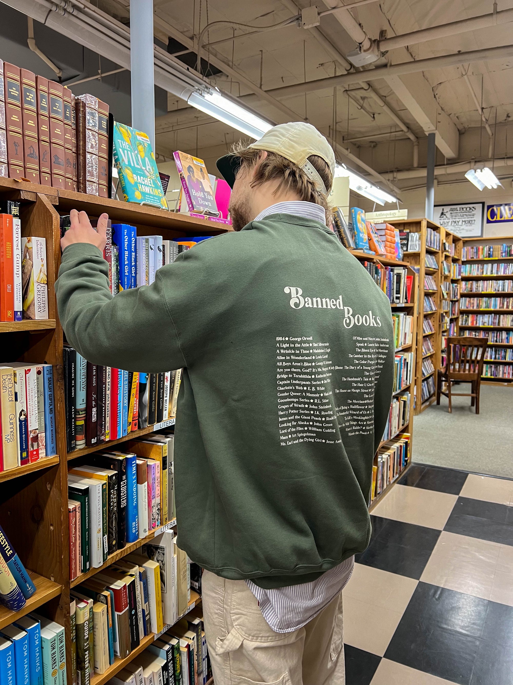 Evergreen Banned Book Lover Crewneck