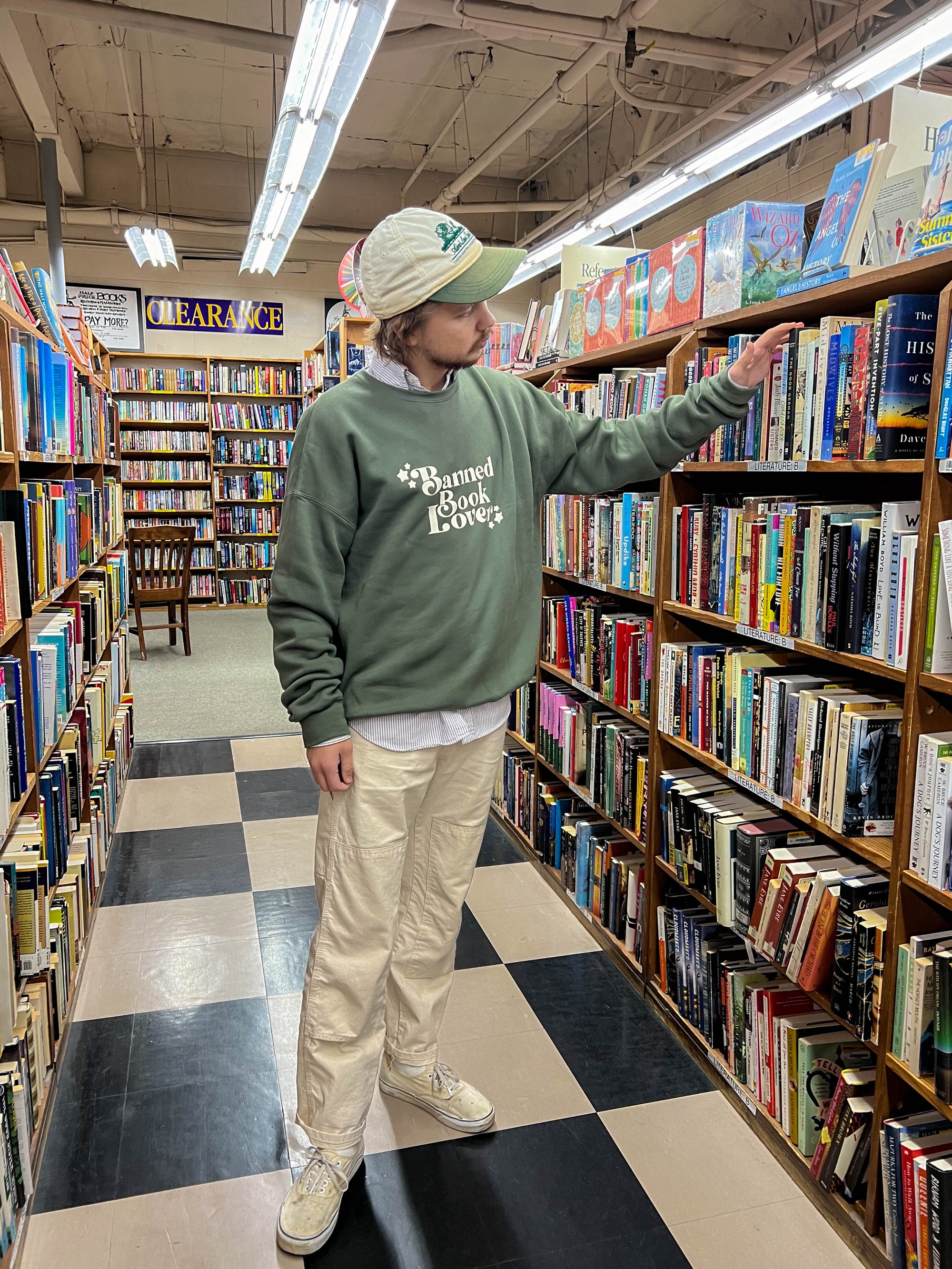 Evergreen Banned Book Lover Crewneck