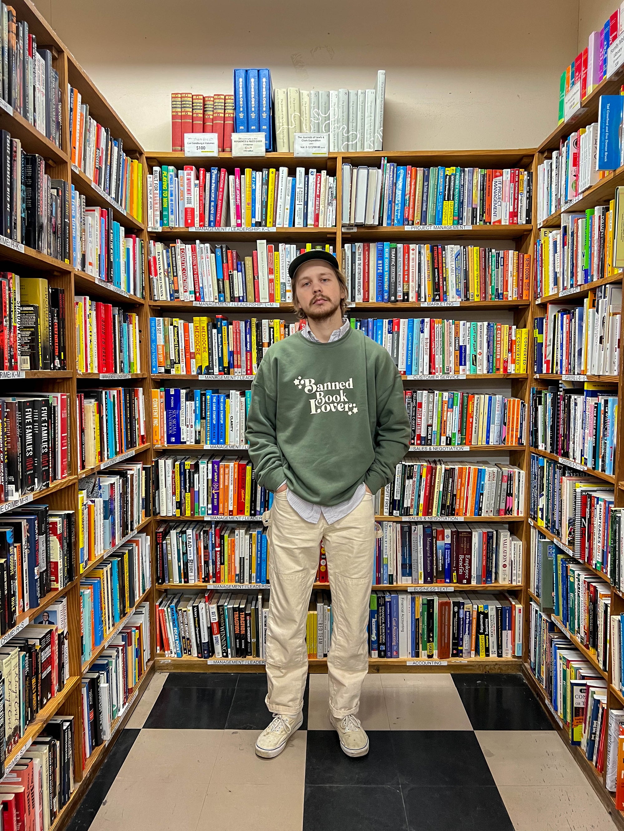 Evergreen Banned Book Lover Crewneck