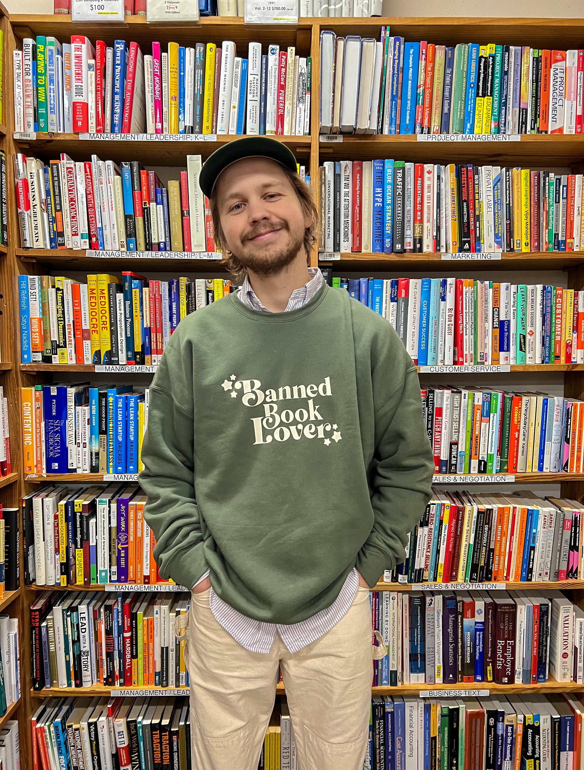 Evergreen Banned Book Lover Crewneck