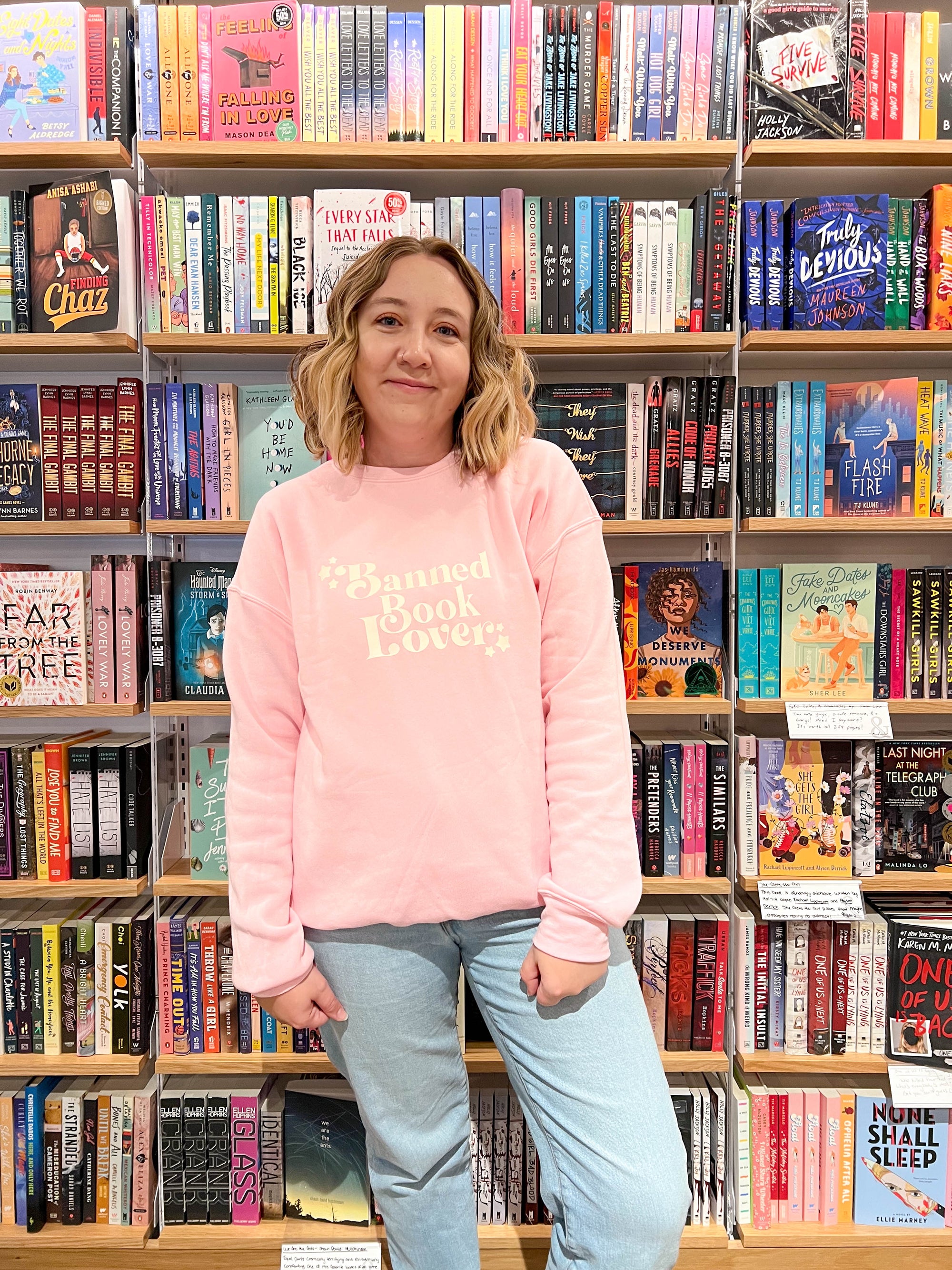 Bubblegum Banned Book Lover Crewneck