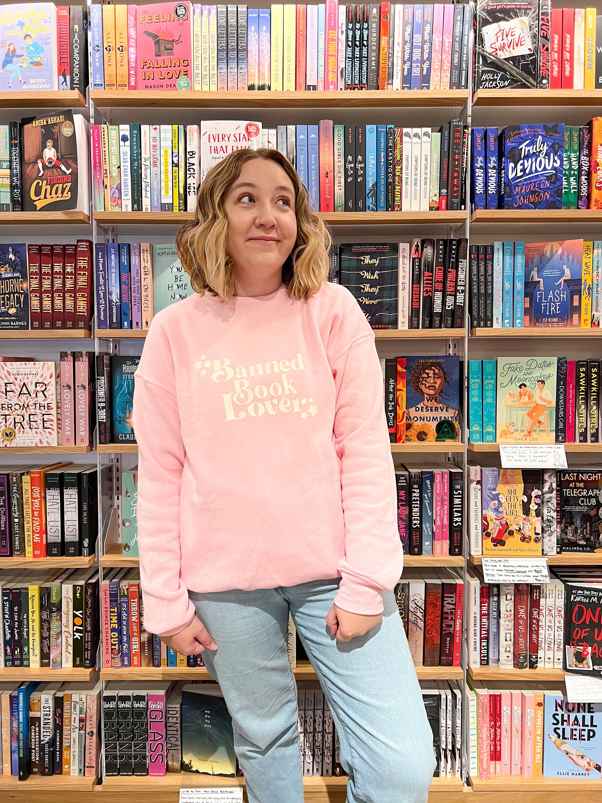 Bubblegum Banned Book Lover Crewneck