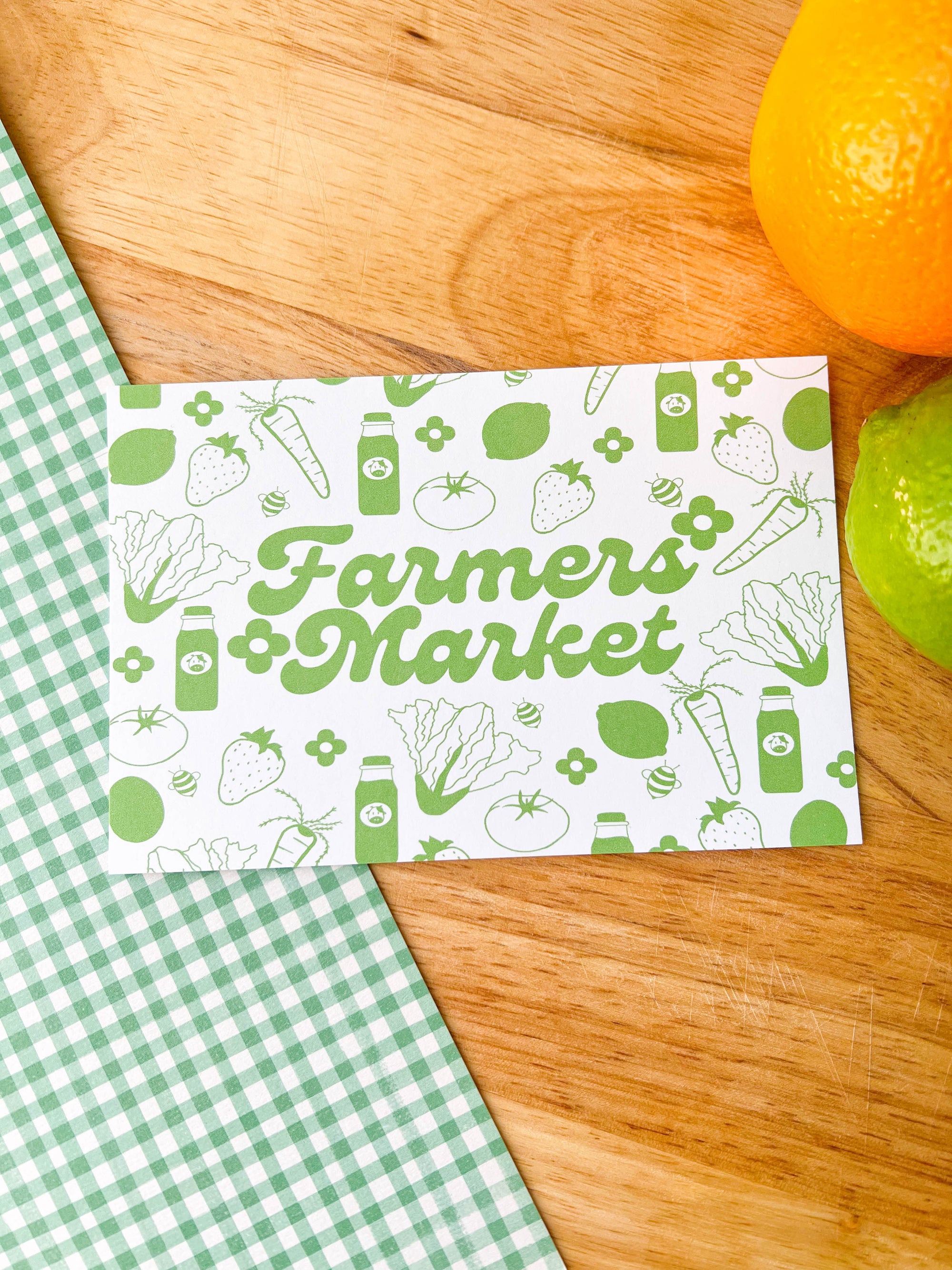 Farmers Market Postcard