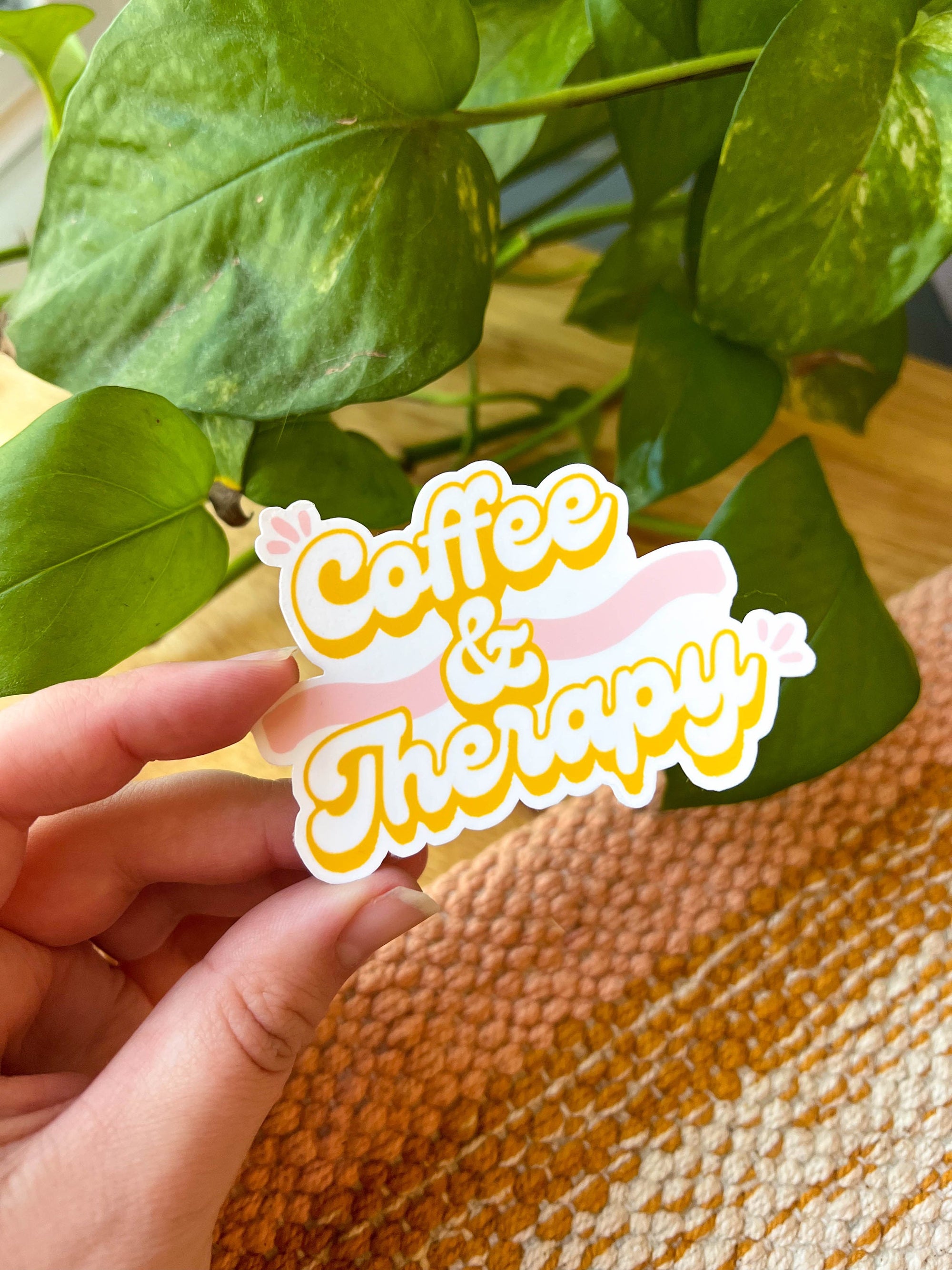 Coffee & Therapy Sticker