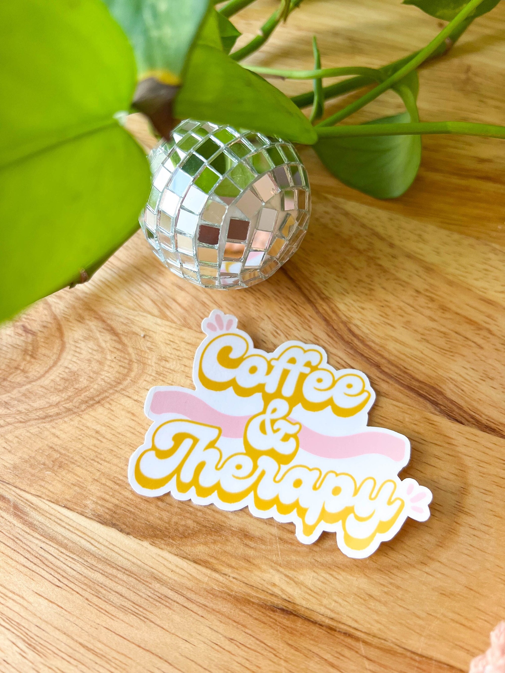 Coffee & Therapy Sticker