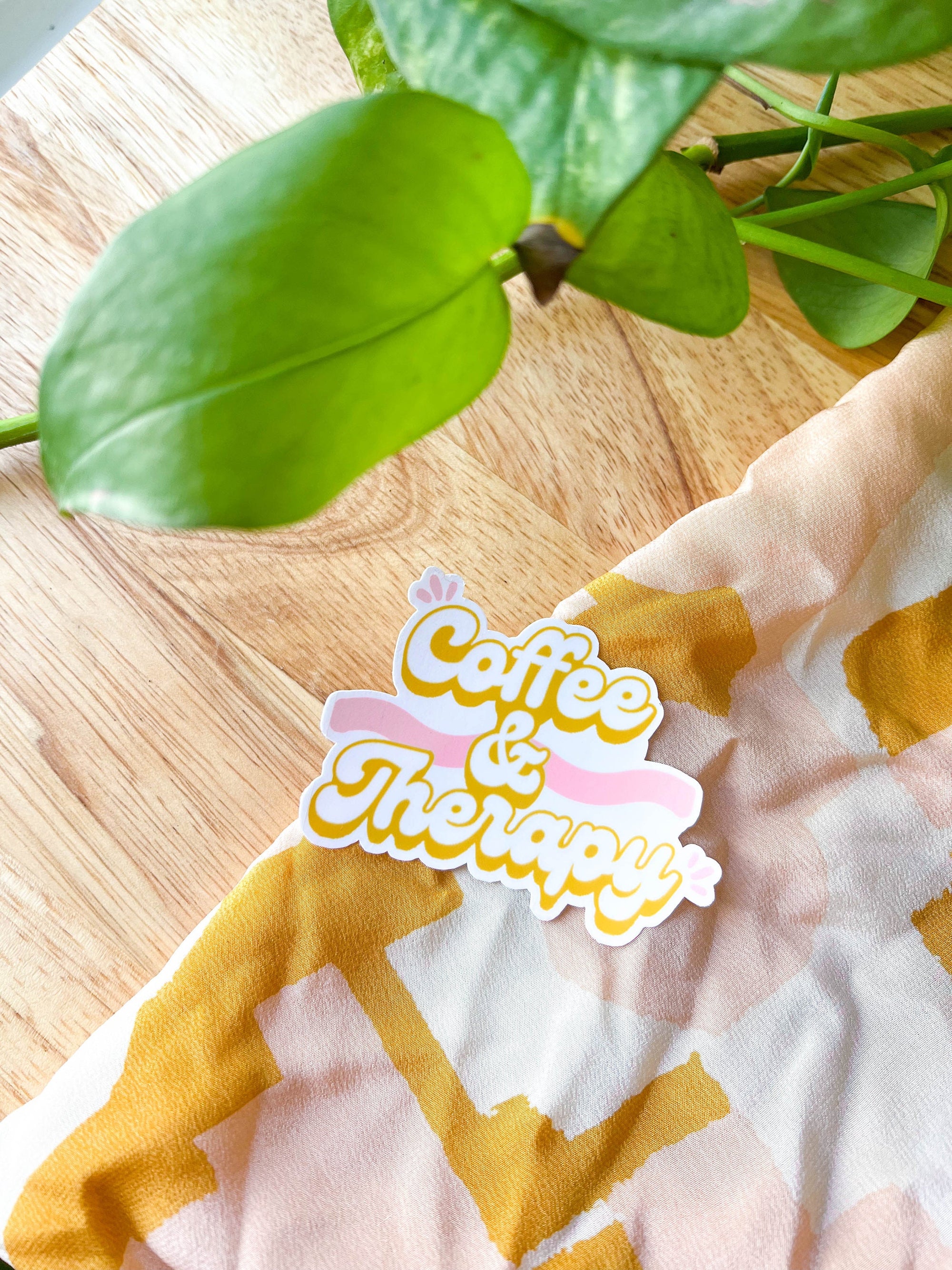 Coffee & Therapy Sticker